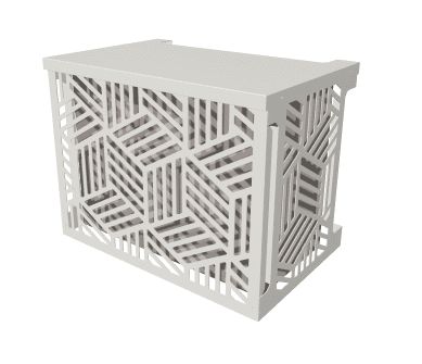 Cache-climatiseur > Géocube / Blanc brillant