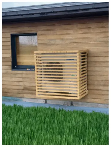 Cache clim effet bois